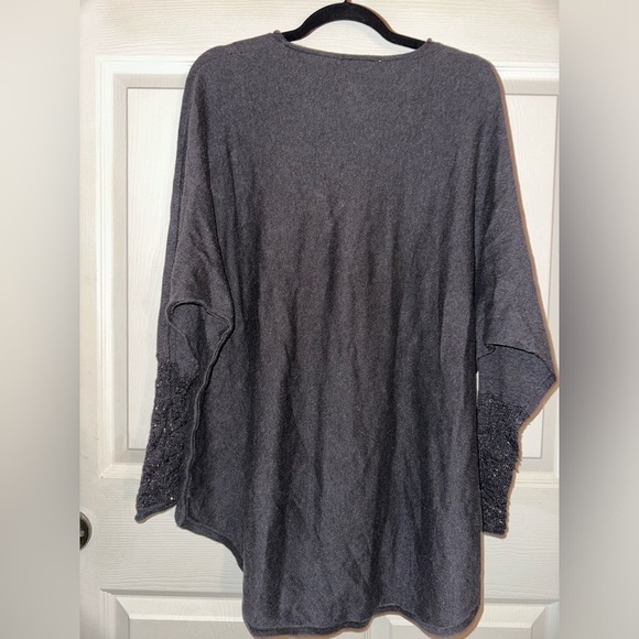 Stella carakasi women’s dark grey sequin sleeve sweater XS cotton wool cashmere - Picture 8 of 9